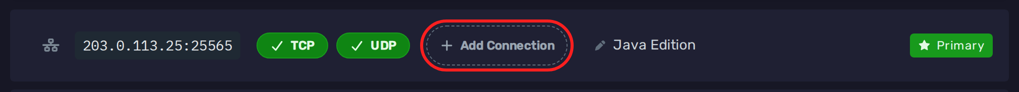 Add Connection button highlighted