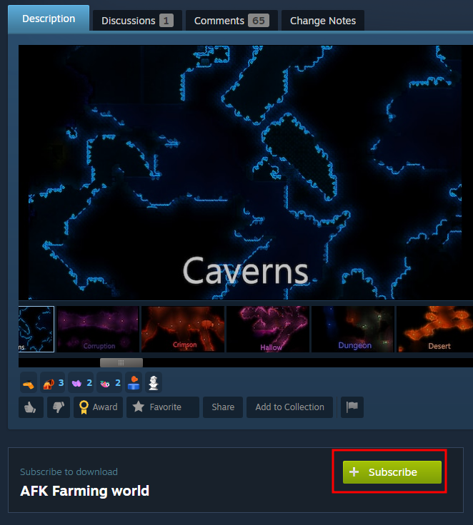 Steam workshop subscribe button